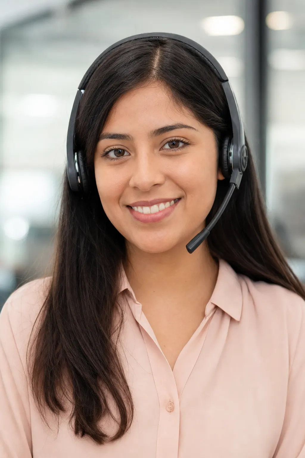 Customer support agent portrait in Lima