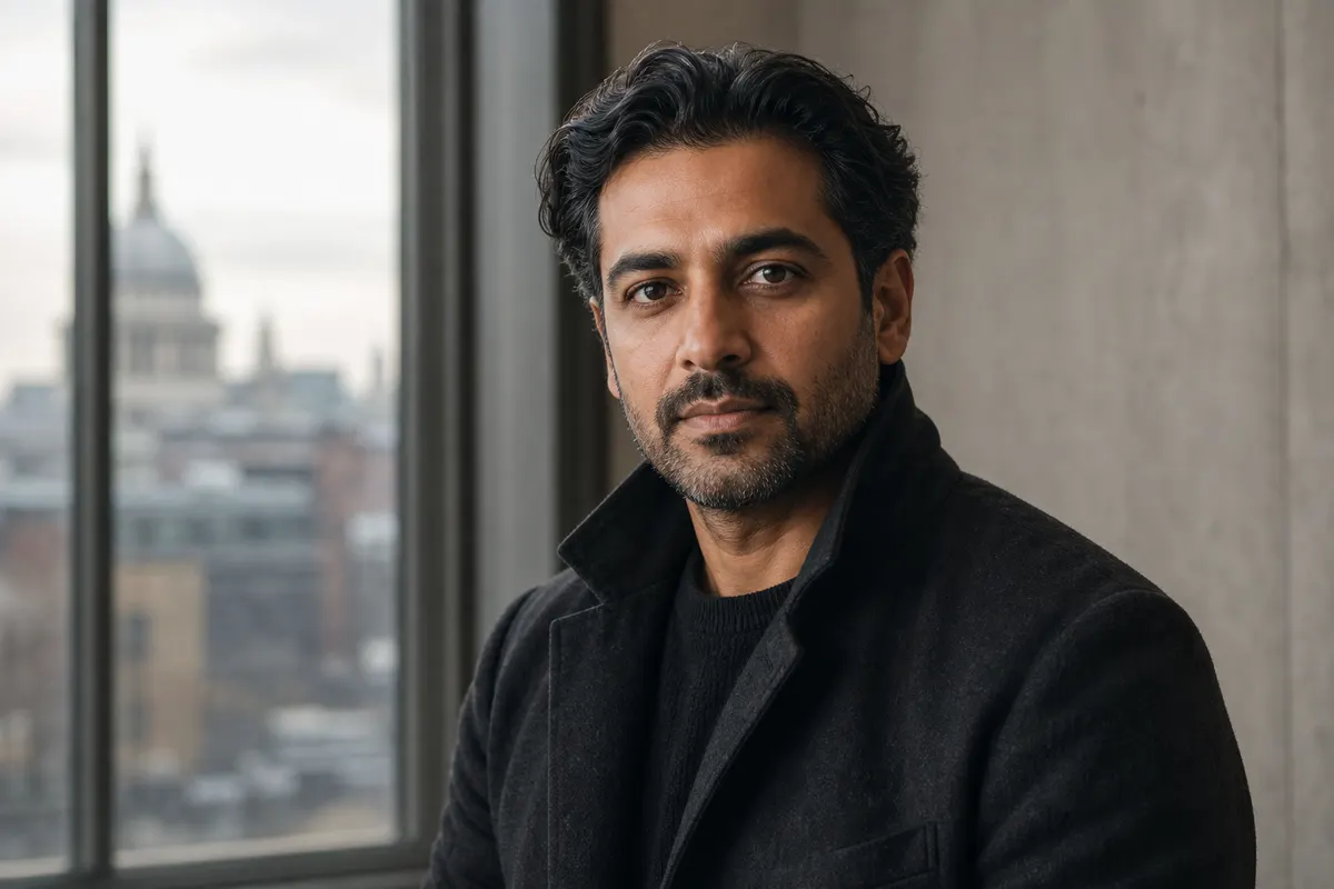 Founder portrait with coat in London