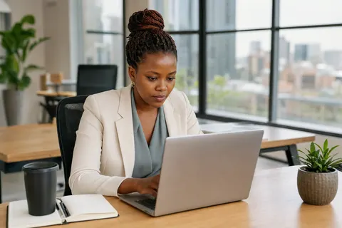 Startup professional at work in Nairobi
