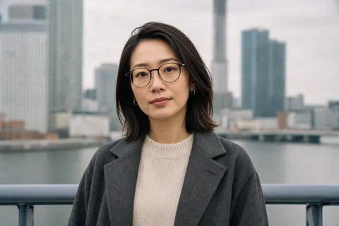Woman wearing glasses in Tokyo