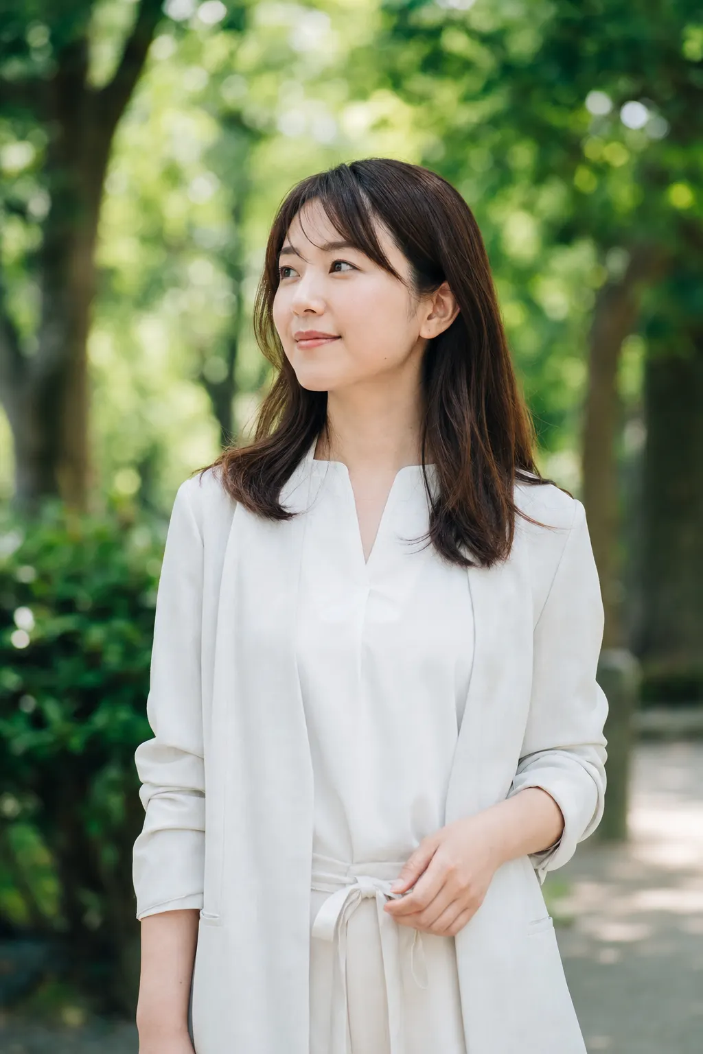 Young professional in a Tokyo park